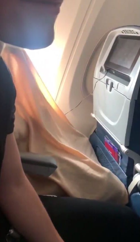 Katniss recomended masturbating airplane under blanket