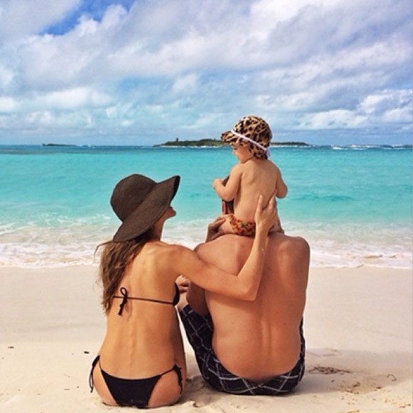 Nude beach family