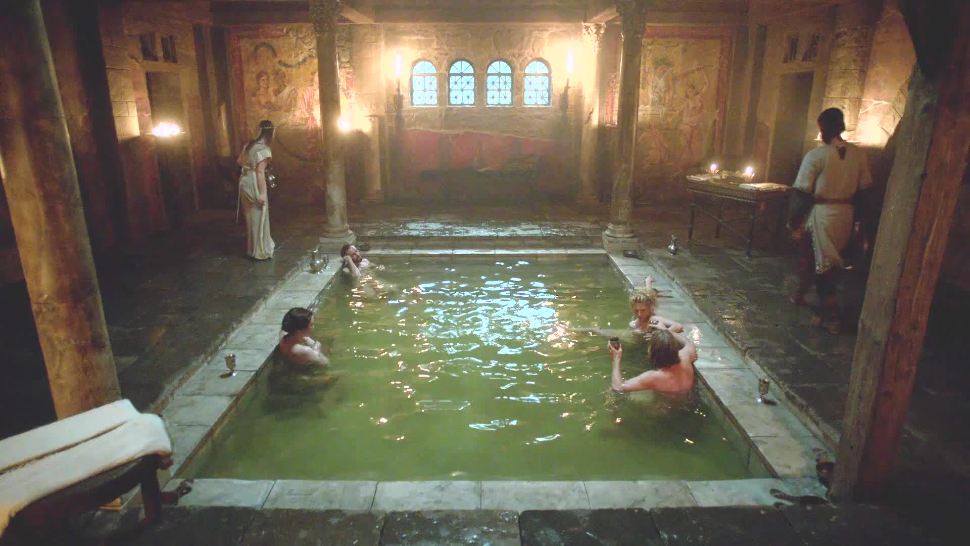 Katherins nude bath scene vikings