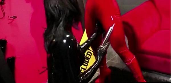 Femdom latex queen rubberdoll lesbian